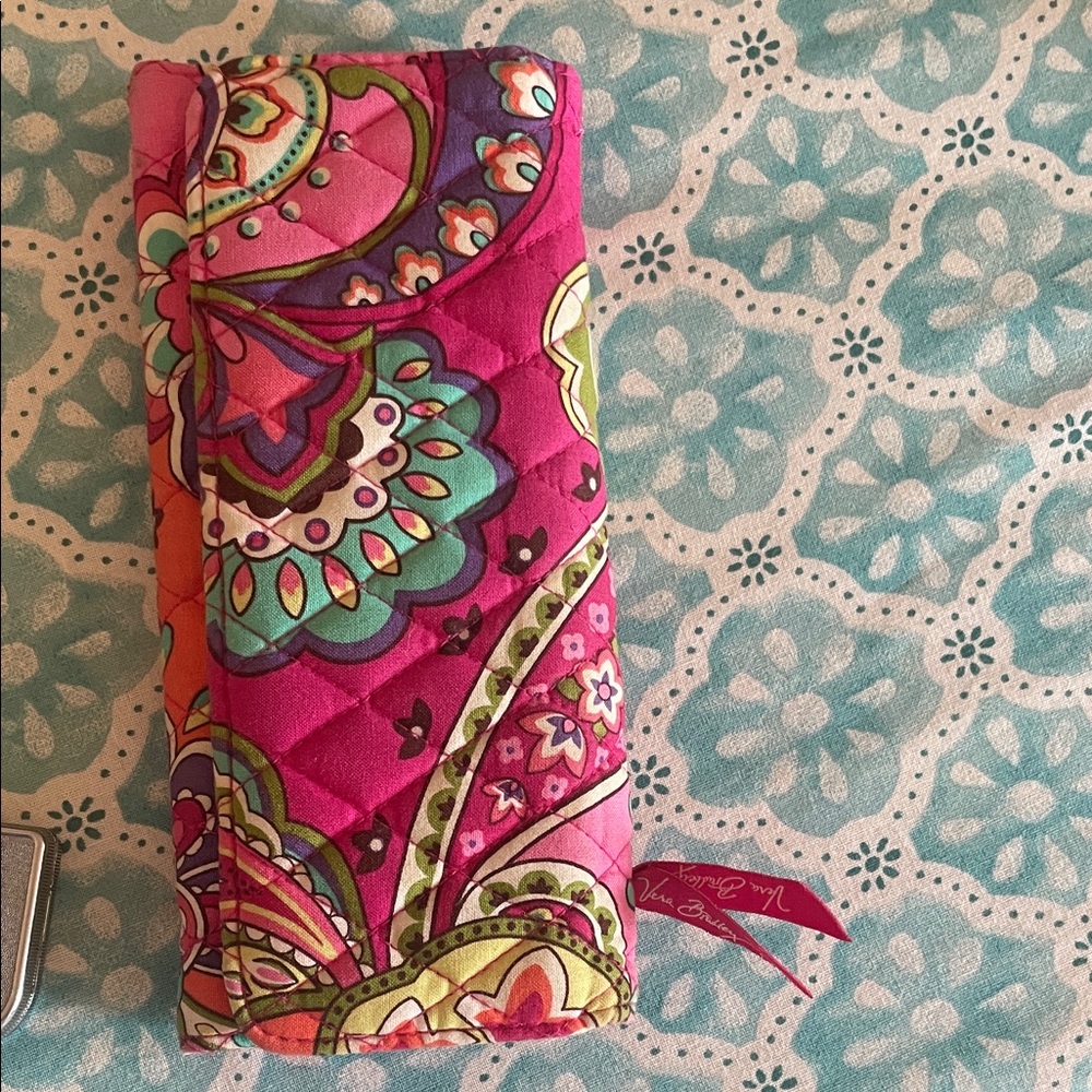 Vera Bradley Pink and Green Quilted wallet